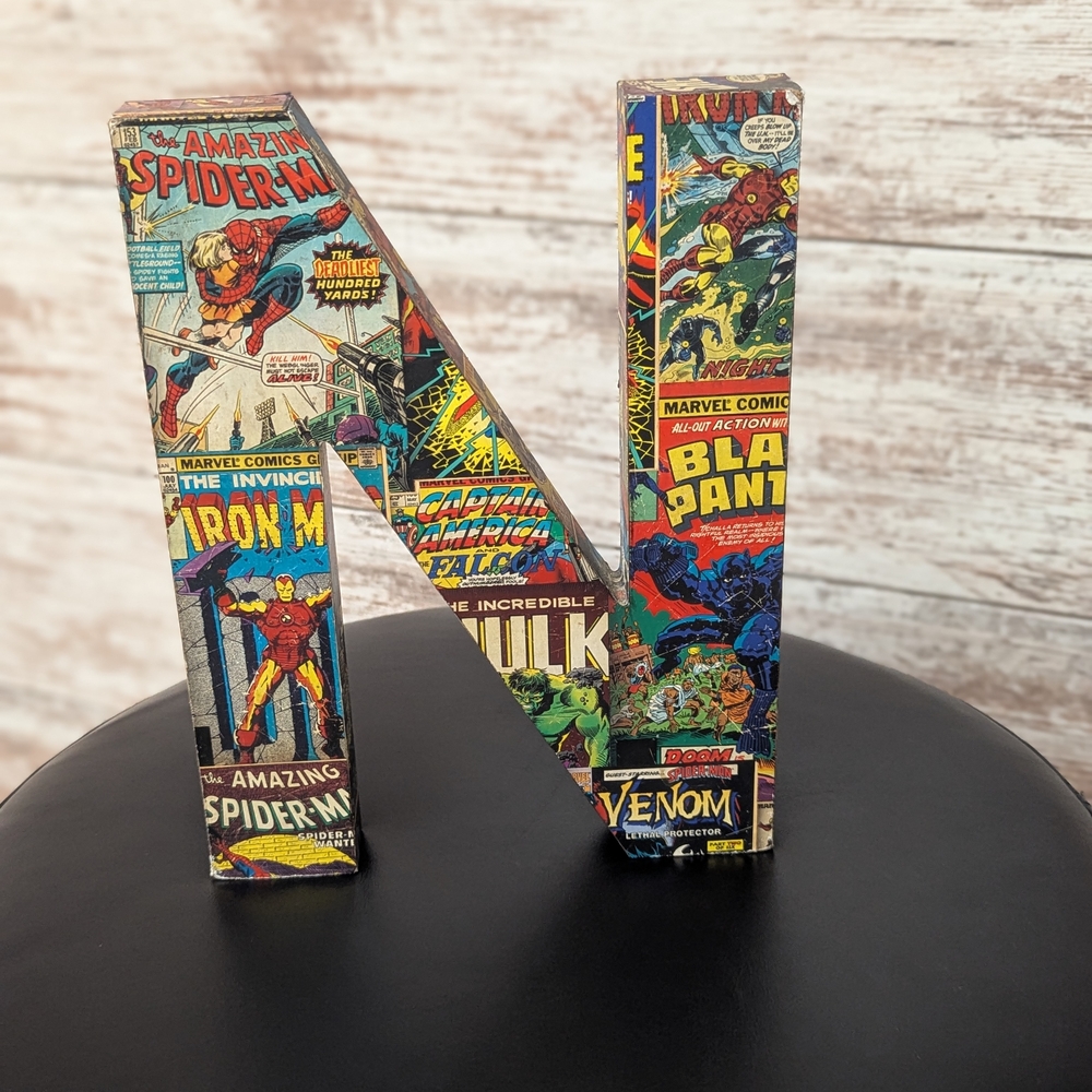 Marvel Comic Book Letter Art - Multicolor